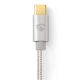 Εικόνα της Καλώδιο Nedis Braided USB-C to 3.5mm Male 1m Silver CCTB65940AL10