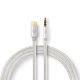 Εικόνα της Καλώδιο Nedis Braided USB-C to 3.5mm Male 1m Silver CCTB65940AL10