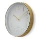 Εικόνα της Πλαστικό Ρολόι Τοίχου Nedis 30cm White/Gold CLWA015PC30GD