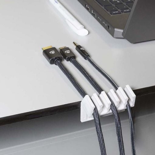 Εικόνα της Cable Clips Nedis 5 Θέσεων 2τμχ White CMGC21052WT