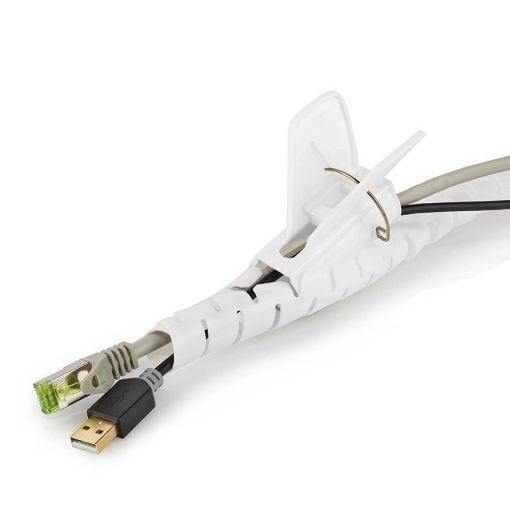Εικόνα της Σπιράλ Καλωδίων Nedis 16mm x 2m White CMSW1316WT200