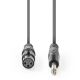 Εικόνα της Καλώδιο Nedis XLR to 6.3mm F/M 1.5m Black COTH15120GY15