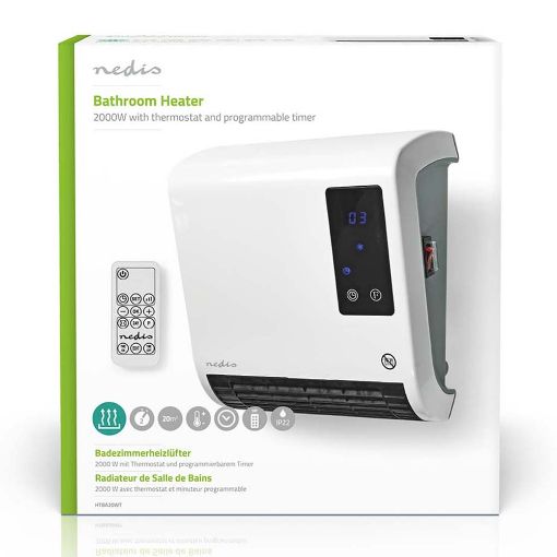 Εικόνα της Αερόθερμο Μπάνιου Nedis 2000W White HTBA20WT