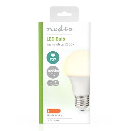 Εικόνα της Λαμπτήρας LED Nedis E27 A60 2700K 1055lm 11W Warm White LBE27A603