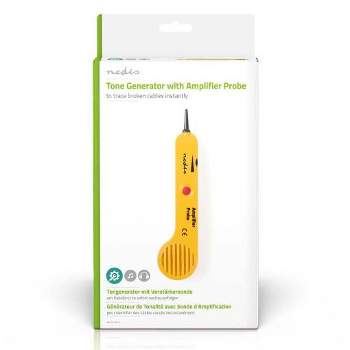 Εικόνα της Δοκιμαστής Καλωδίων Nedis Yellow NWTG100YE
