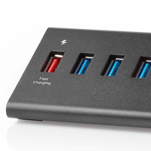 Εικόνα της Nedis USB 3.0 8-Port Hub with Power Adapter Black UHUBUP3810BK