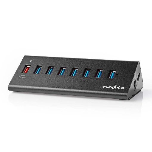 Εικόνα της Nedis USB 3.0 8-Port Hub with Power Adapter Black UHUBUP3810BK