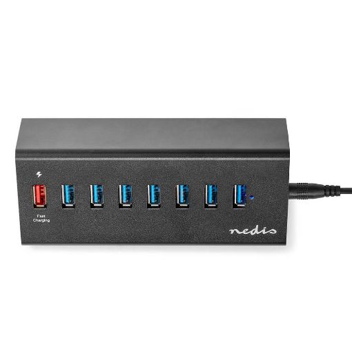 Εικόνα της Nedis USB 3.0 8-Port Hub with Power Adapter Black UHUBUP3810BK