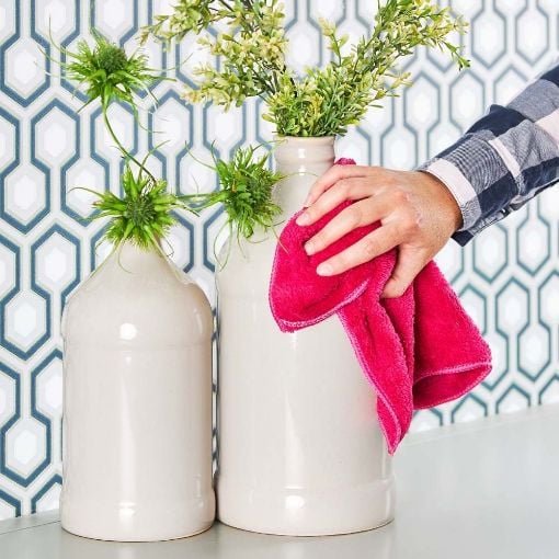 Εικόνα της Πανί Μικροϊνών Minky M Cloth Hi-Tech Duster Anti-Bacterial Pink
