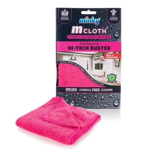 Εικόνα της Πανί Μικροϊνών Minky M Cloth Hi-Tech Duster Anti-Bacterial Pink
