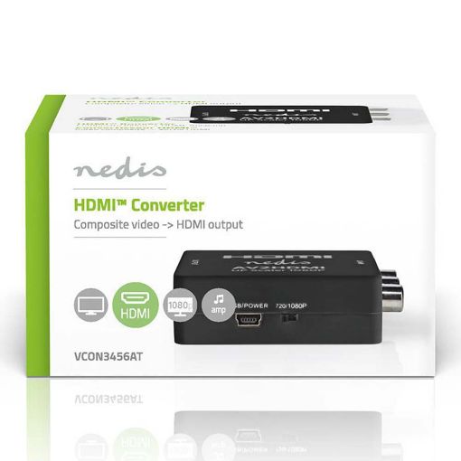 Εικόνα της Converter Nedis RCA to HDMI F/F Black VCON3456AT