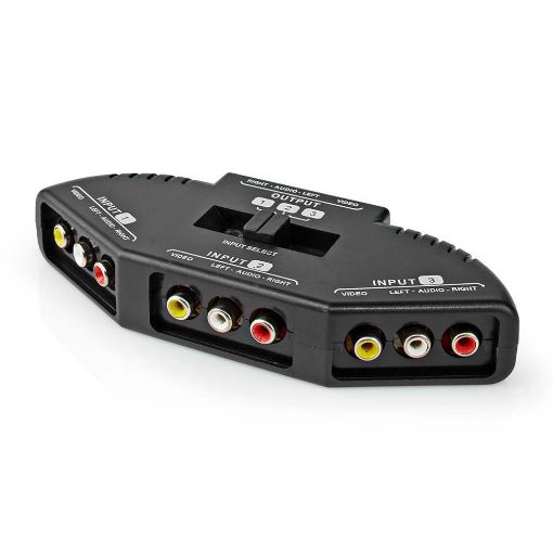Εικόνα της Composite Video Switch Nedis RCA to 3 x RCA F/F Black VSWI2403BK
