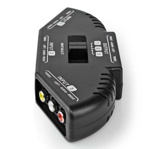 Εικόνα της Composite Video Switch Nedis RCA to 3 x RCA F/F Black VSWI2403BK
