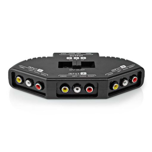 Εικόνα της Composite Video Switch Nedis RCA to 3 x RCA F/F Black VSWI2403BK