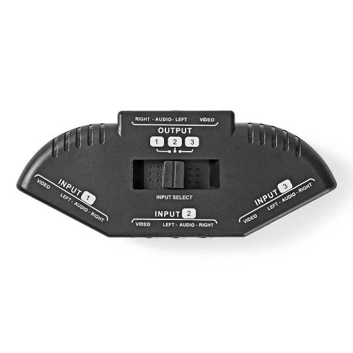 Εικόνα της Composite Video Switch Nedis RCA to 3 x RCA F/F Black VSWI2403BK