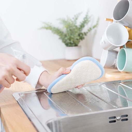Εικόνα της Pad Μικροϊνών Minky M Cloth Triple Action Γενικής Χρήσης Anti-Bacterial White/Pastel Blue