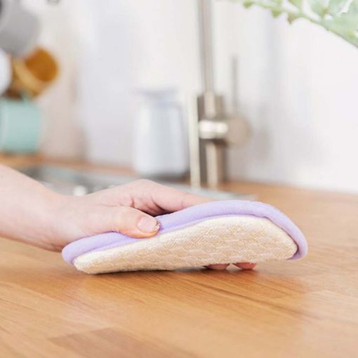 Εικόνα της Pad Μικροϊνών Minky M Cloth Triple Action Γενικής Χρήσης Anti-Bacterial White/Lilac