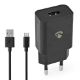 Εικόνα της Φορτιστής Nedis Quick Charge 10.5W με Καλώδιο microUSB 1m Black WCHAM213ABK