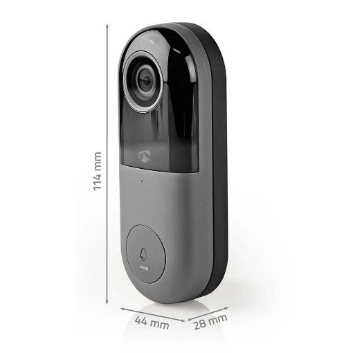 Εικόνα της SmartLife Video Doorbell Nedis Wireless Black/Grey WIFICDP10GY