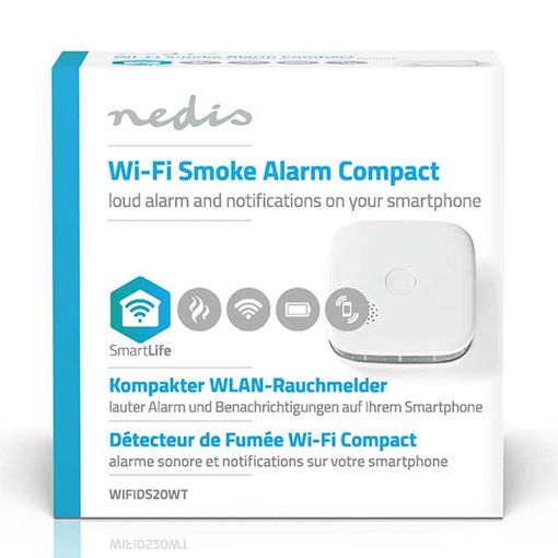 Εικόνα της SmartLife Smoke Detector Nedis Wireless White WIFIDS20WT