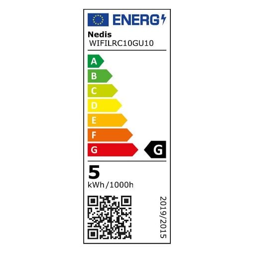 Εικόνα της Nedis Smart Spot GU10 PAR16 RGBW 6500K 4.9W 345lm Dimmable Warm to Cool White WIFILRC10GU10