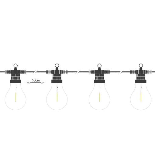 Εικόνα της Γιρλάντες Φωτισμού 123LED Edinburgh USB Solar 9.9m 20x Λάμπες EUSFL20