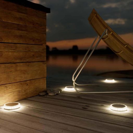 Εικόνα της Ηλιακό Επιδαπέδιο Φωτιστικό 123LED Dartmouth Στρογγυλό Decking Light 3000K 30lm IP68 DSDL