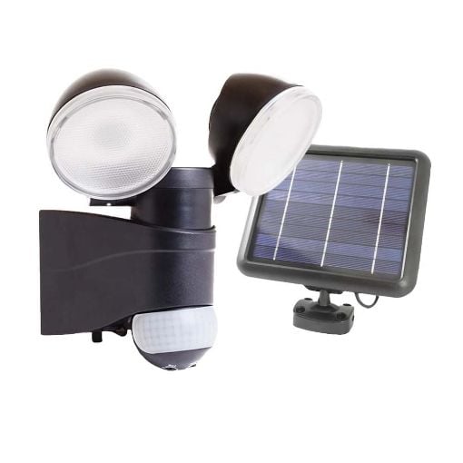 Εικόνα της Ηλιακός Προβολέας 123LED Shield Twin με Ανιχνευτή Κίνησης 5500K 550lm Black SS9941