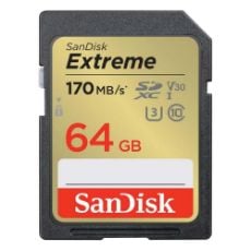 Εικόνα της Κάρτα Μνήμης SDXC SanDisk Extreme 64GB UHS-I U3 V30 SDSDXV2-064G-GNCIN