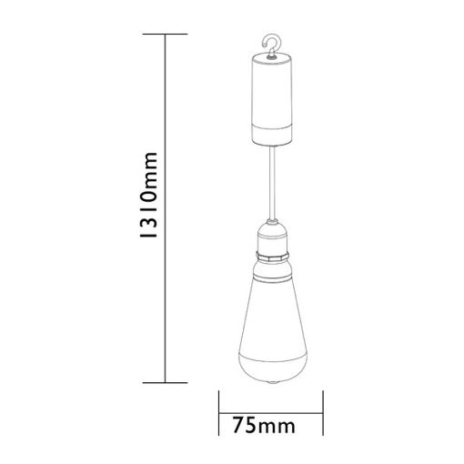 Εικόνα της Κρεμαστό Φωτιστικό LED LuxForm Pulse Μπαταρίας 20lm IP44 Black 97160.000.00