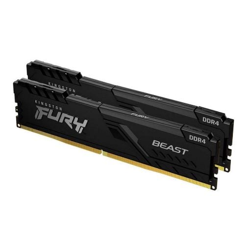 Εικόνα της Ram Kingston Fury Beast 32GB (2x 16GB) DDR4-3200MHz CL16 Black KF432C16BBK2/32