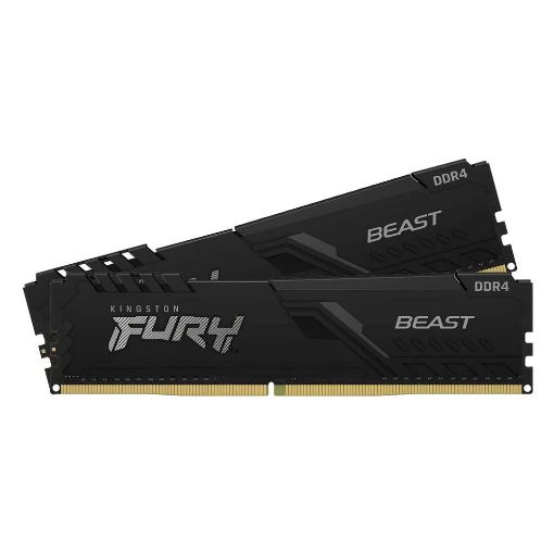 Εικόνα της Ram Kingston Fury Beast 32GB (2x 16GB) DDR4-3200MHz CL16 Black KF432C16BBK2/32
