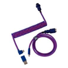 Εικόνα της Keychron Premium Coiled Aviator Angled Cable Purple