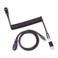 Εικόνα της Keychron Premium Coiled Aviator Cable Rainbow Plated Black