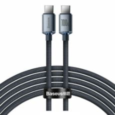 Εικόνα της Καλώδιο Baseus Crystal Shine USB-C to USB-C Braided 100W 2m Black CAJY000701