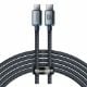 Εικόνα της Καλώδιο Baseus Crystal Shine USB-C to USB-C Braided 100W 2m Black CAJY000701