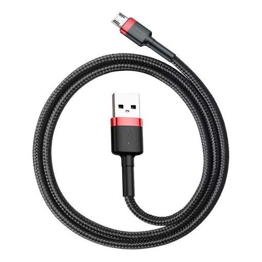 Εικόνα της Καλώδιο Baseus Cafule USB-A to micro USB 1.5A 2m Black/Red CAMKLF-C91