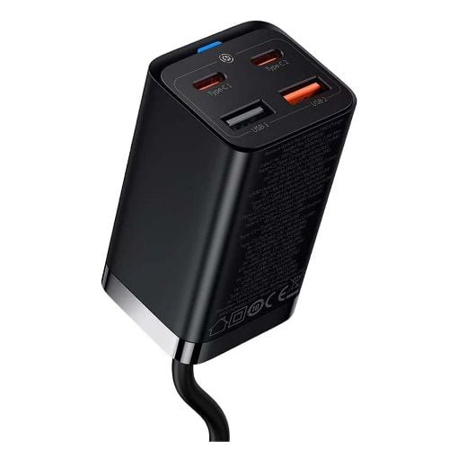 Εικόνα της Φορτιστής Baseus Quick Charger GaN3 Pro Dual USB-A & Dual USB-C 65W Black CCGP040101