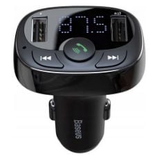 Εικόνα της Baseus Car FM Transmitter Dual USB-A microSD Bluetooth Black CCMT000001