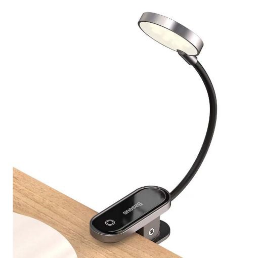 Εικόνα της Baseus Comfort Reading Mini Clip Lamp Dark Gray DGRAD-0G
