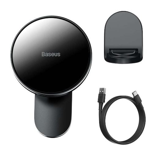 Εικόνα της Baseus Car Mount with Magnet & Wireless Charging 15W Black WXJN-01
