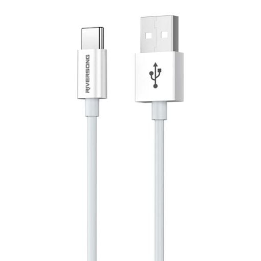 Εικόνα της Καλώδιο Riversong Lotus 08 USB to USB-C 1.2m White CT71
