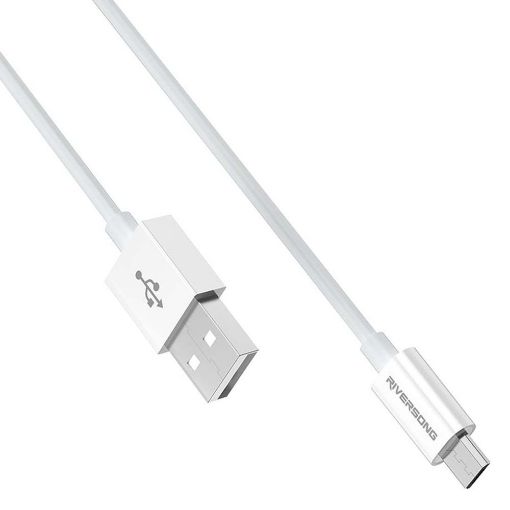 Εικόνα της Καλώδιο Riversong Lotus 08 USB to Micro USB 1.2m White CM71