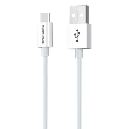 Εικόνα της Καλώδιο Riversong Lotus 08 USB to Micro USB 1.2m White CM71