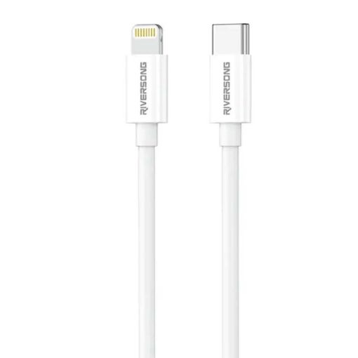Εικόνα της Καλώδιο Riversong Lotus 08 USB-C to USB-C 60W 1m White CT76W