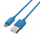 Εικόνα της Καλώδιο Riversong Lotus 08 USB to USB-C 1.2m Blue CT71BU