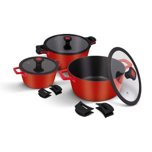 Εικόνα της Κατσαρόλα Αλουμινίου Lamart Alue 2.5Lt Red/Black LT1170