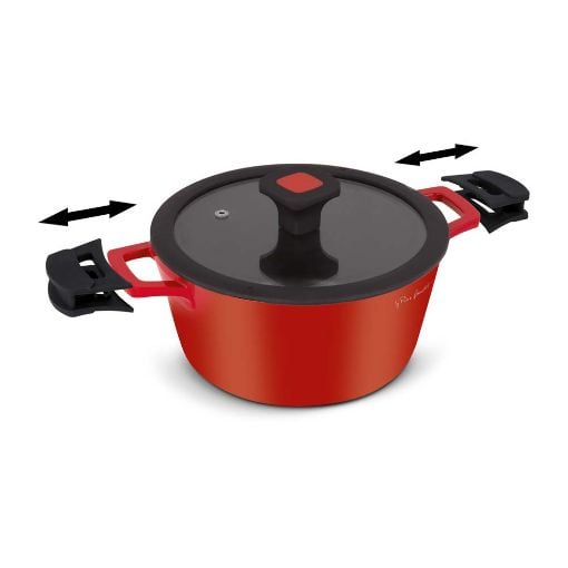 Εικόνα της Κατσαρόλα Αλουμινίου Lamart Alue 2.5Lt Red/Black LT1170