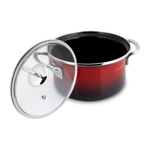 Εικόνα της Κατσαρόλα Lamart Email 1.8Lt 16cm Red/Black LT1180