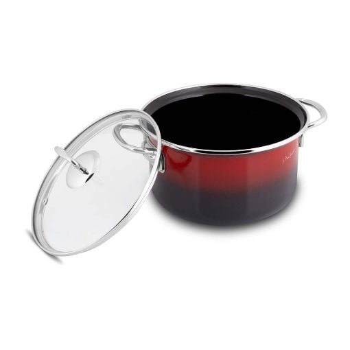 Εικόνα της Κατσαρόλα Lamark Email 2.4Lt 18cm Red/Black LT1181